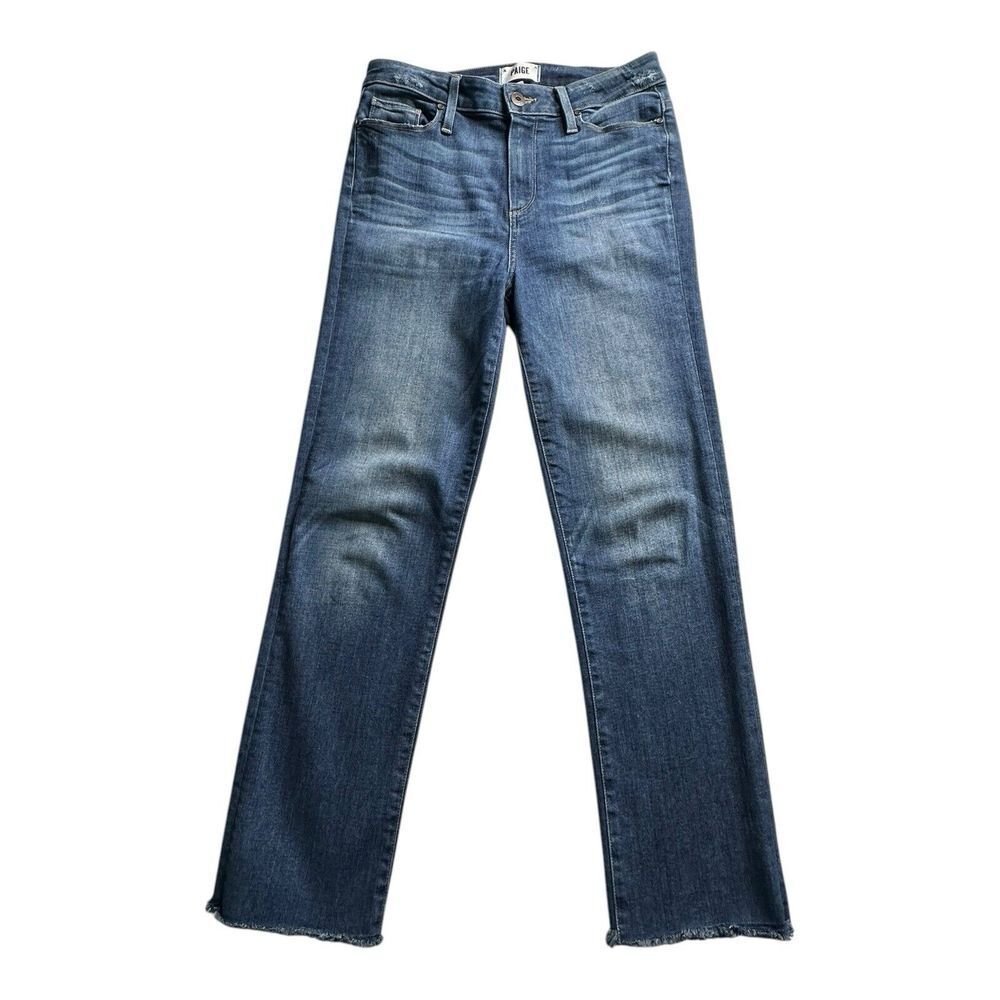 Paige Womens Verdugo Crop Jeans Mid Rise Skinny Med Blue Primavera Wash Sz 29